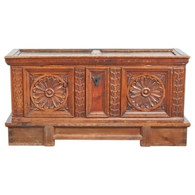 Continental Baroque Style Walnut Marriage Chest