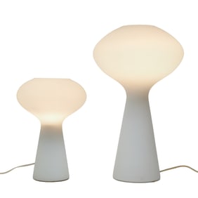 Two Lisa Johansson-Pape for Pukeberg Modern Mushroom Lamps