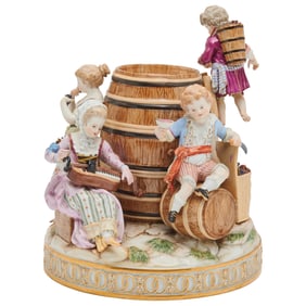 Meissen Porcelain Centerpiece Tobacco Jar