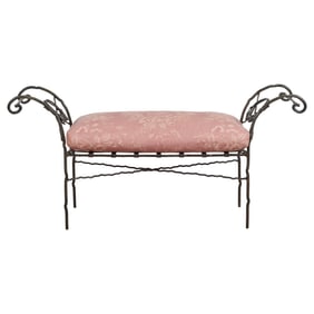 Empire Campaign Style Steel Window Seat and Cushion