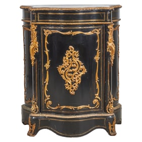 Napoleon III Ebonized and Gilt Bronze Cabinet