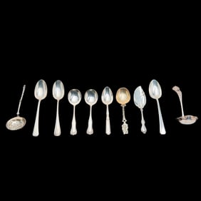 Collection of Sterling and 800 Silver Serving Articles