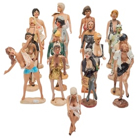 Collection of Female Cast and Painted Figures, Dick Calkins