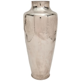 Art Nouveau Orivit Silverplate Vase Shooting Trophy