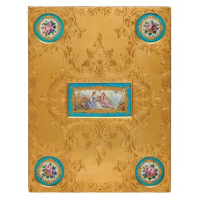 Gilt Bronze and Porcelain Plaque