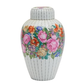 Art Deco Nymphenburg Painted Porcelain Jar