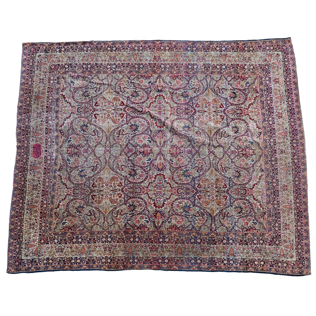 Persian Lavar Kerman Inscribed Carpet (1 of 4)