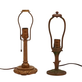 Two Boudoir Lamp Bases, including Handel