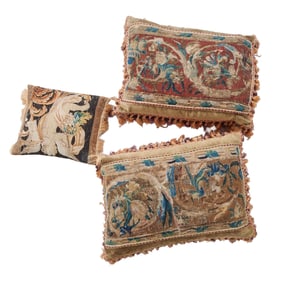 Three Needlepoint Pillows