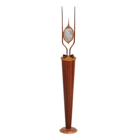 Dennis Stewart and Frank E. Cummings III Turned Wood Conical Vessel and Cover