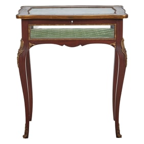 Louis XV Style Rosewood Vitrine Table