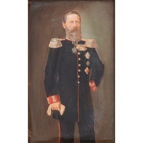 German School, Portrait of Frederich III, Oil on Board