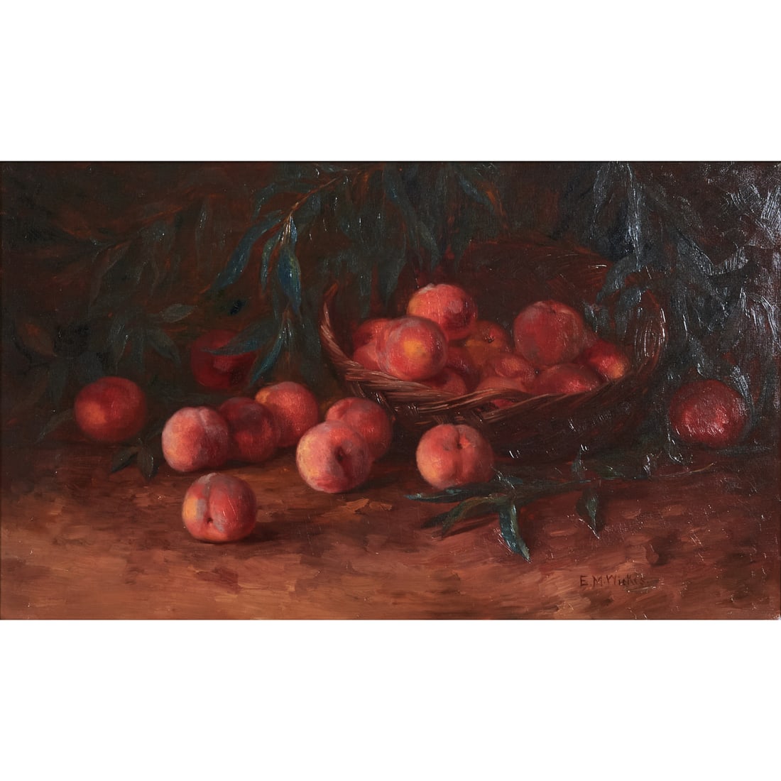 Ethel Wickes, Still Life (Peaches), Oil on Canvas (1 of 4)