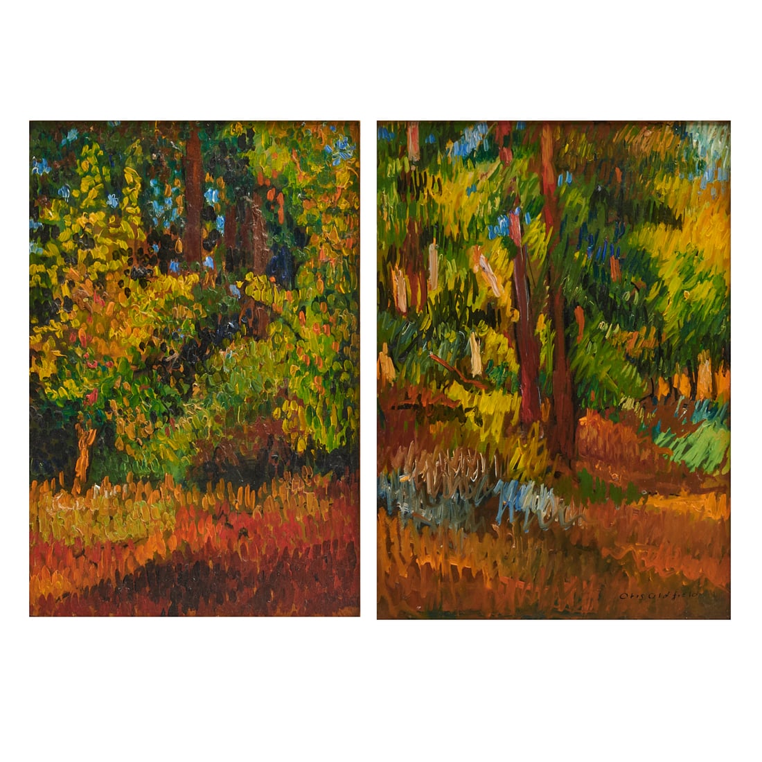 Otis Oldfields, Two Oils on Board (1 of 8)