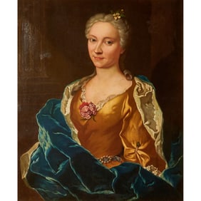French School, Portrait of a Lady, oil on canvas