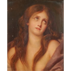 After Jean Baptiste Greuze, Young Woman, Oil on Board