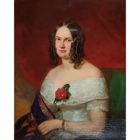 Georg Decker, Portrait of a Woman, Oil on Canvas