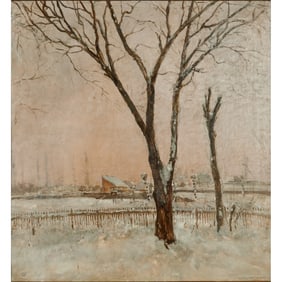 Gustav Magyar-Mannheimer, Winter, Oil on Canvas