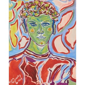 Kyra Nijinsky, Abstract Portrait, Oil on Canvas