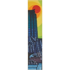 Clifton Karhu, Temple Roofs, Woodcut