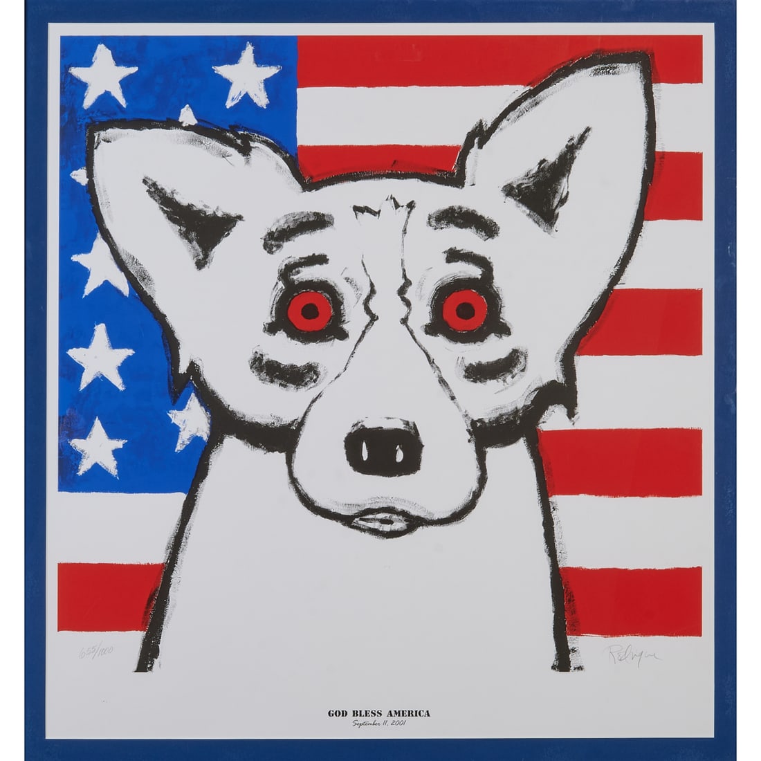 George Rodrigue, Good Bless America, Screenprint (1 of 5)
