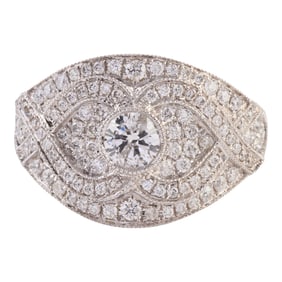 Diamond, 18k White Gold Ring