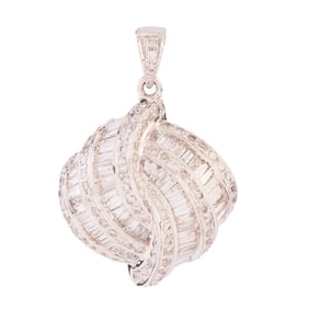 Diamond, 18k White Gold Pendant