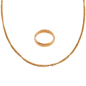 Yellow Gold Jewelry Suite