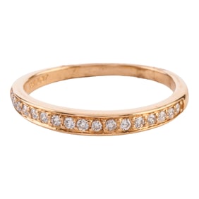 Diamond, 14k Yellow Gold Band