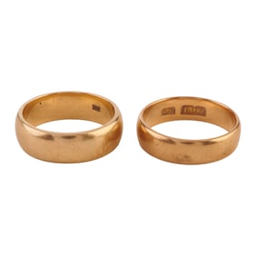 Two 18k Yellow Gold Bands