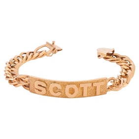 14k Yellow Gold "Scott" ID Bracelet