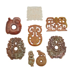 Group of Chinese Jadeite Carvings