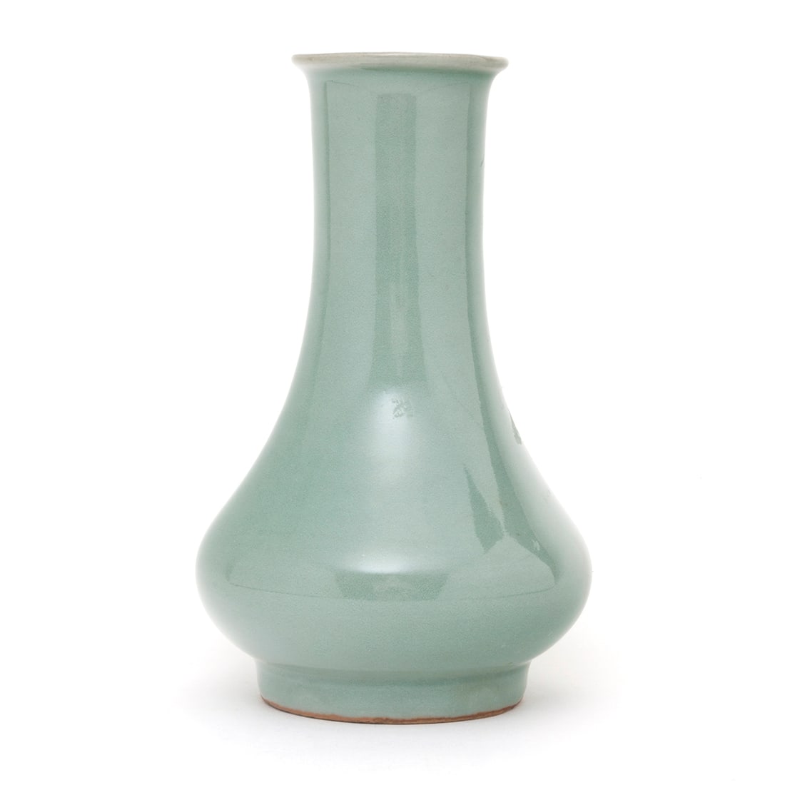 Chinese Longquan Celadon 'Kinuta' Pear Vase (1 of 3)