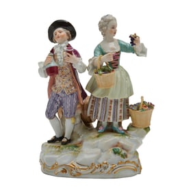 Meissen Porcelain Figural Group of Harvest Revelers