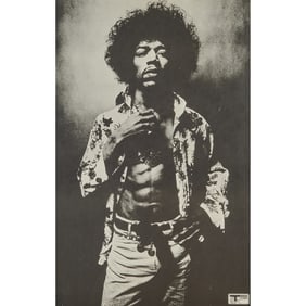 Tracks Jimi Hendrix Photographic Poster, Framed Under Glass