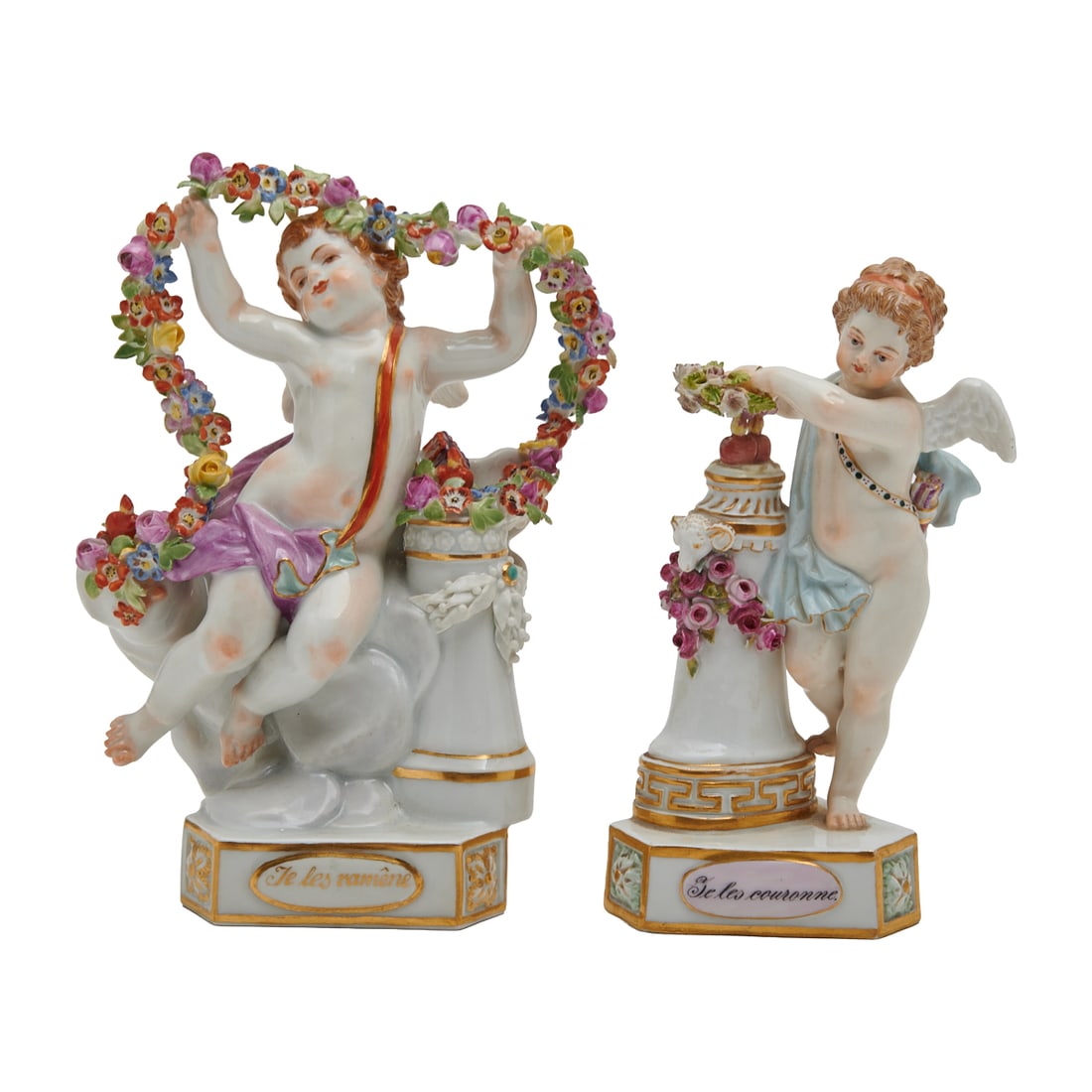 Two Meissen Porcelain Figural Groups of Cupid, Love (1 of 5)