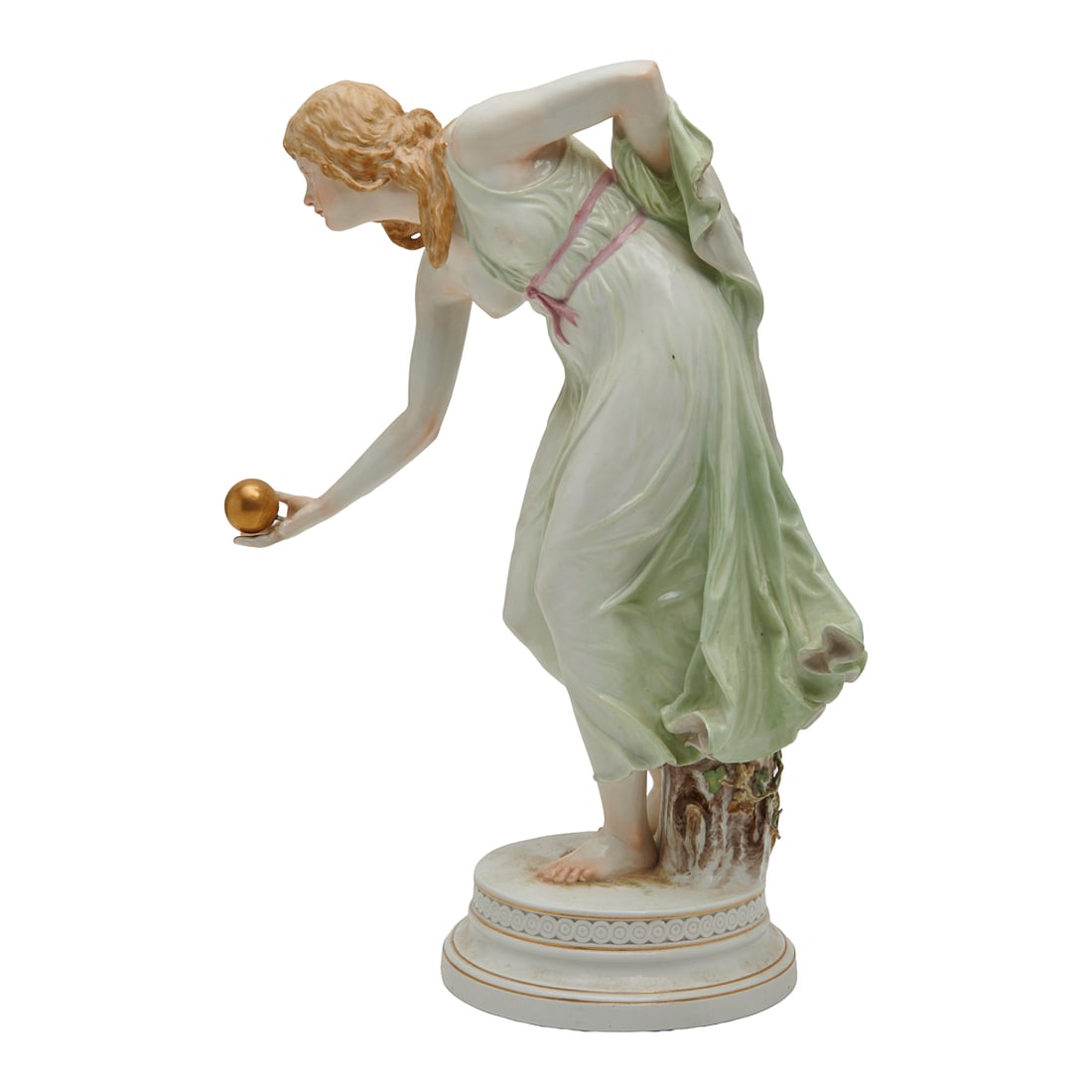 Walter Schott Meissen Figure of Woman, Kugelspielerin Ball Player (1 of 5)