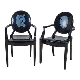 Pair of Philipe Starck for Kartell Louis Ghost Chairs
