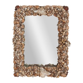 Baroque Style Shell Encrusted Mirror