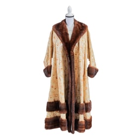 Halston for Neiman Marcus Coat with Mink Trim