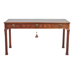 Baker Chinese Chippendale Style Mahogany Desk