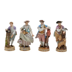 Four Meissen Porcelain Figures