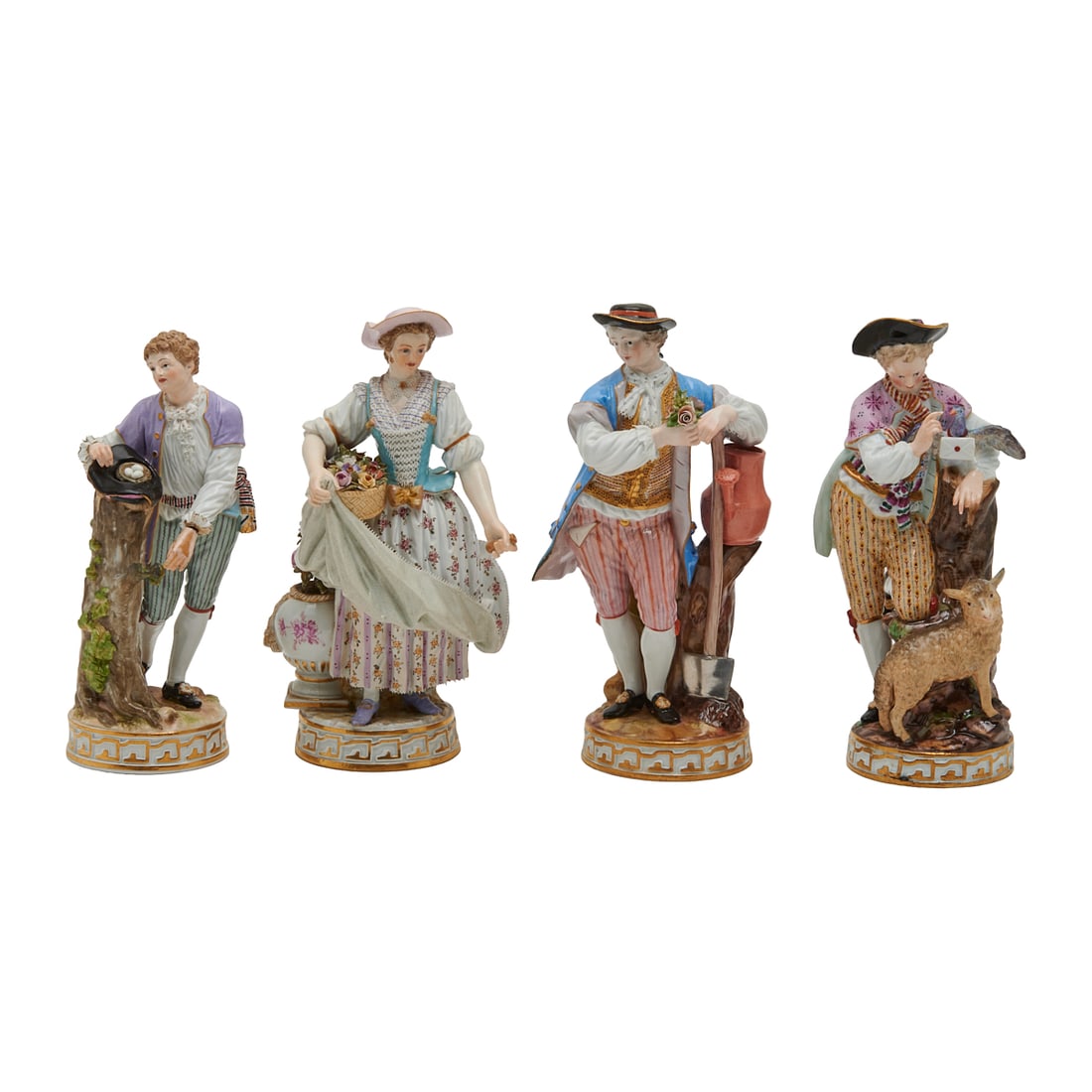 Four Meissen Porcelain Figures (1 of 8)