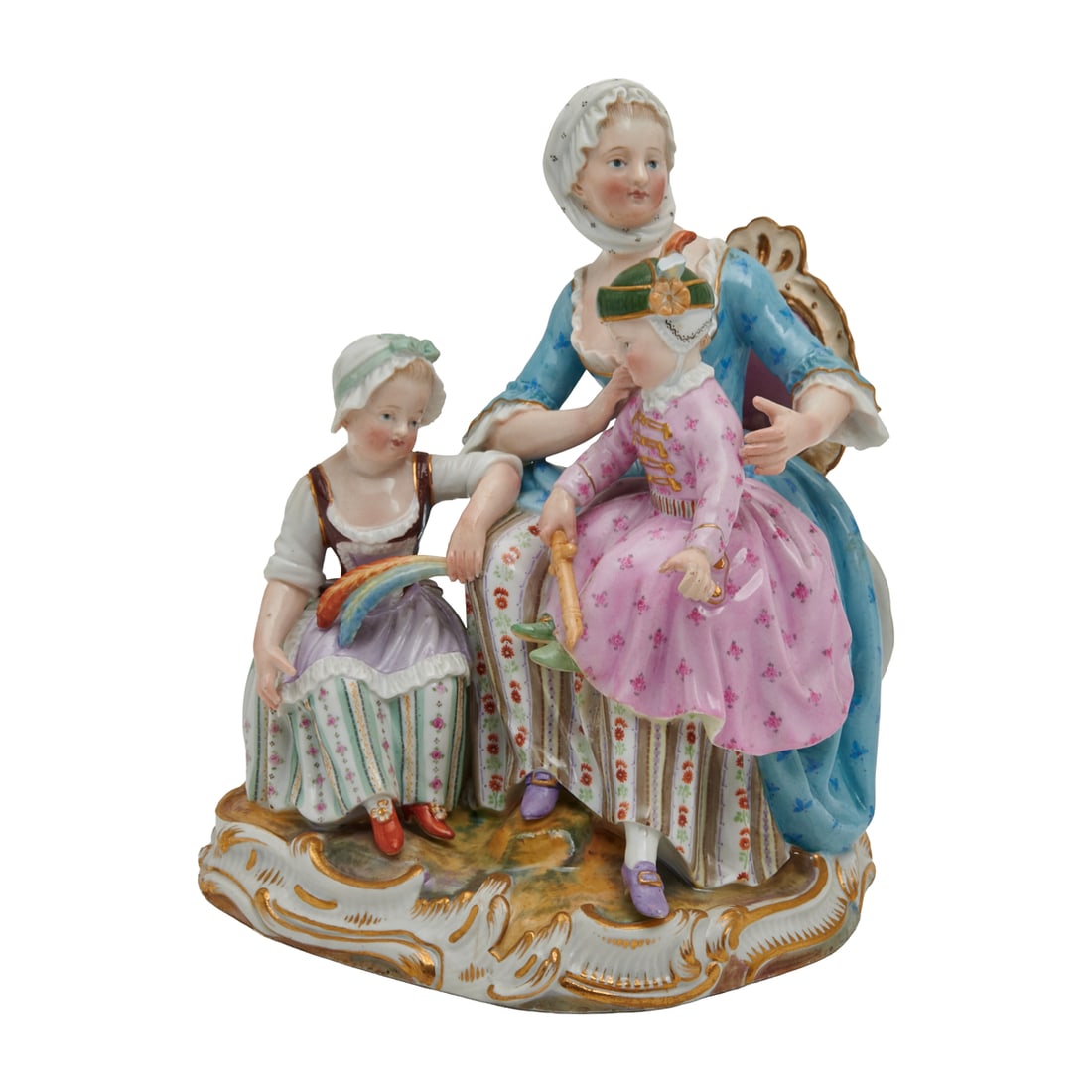 Meissen Porcelain Figural Group, Mother and her Children (1 of 5)