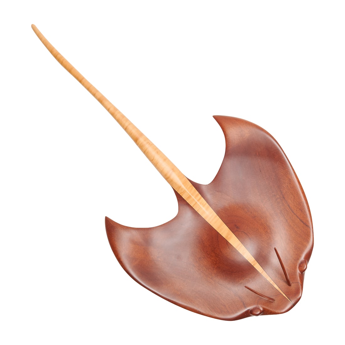 Michael Brolly Carved Bubinga Wood "Skate" Figure (1 of 4)