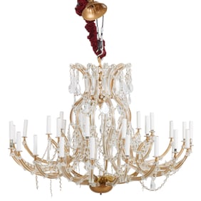 Marie Theresa Style Thirty-One Light Crystal Chandelier