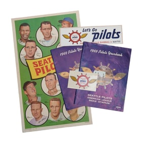 Collection of 1969 Seattle Pilots Baseball Memorabilia