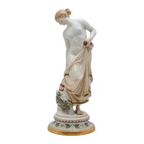 Meissen Porcelain Figure of a Female Bather