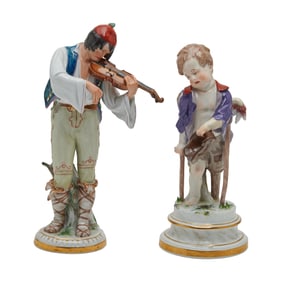 Two Meissen Porcelain Figures