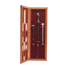 Frank E Cummings III Three Wands Mounted in Hinged Box